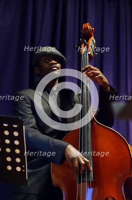 Daniel Casimir, bassist, Watermill Jazz Club, Dorking, Surrey, 2013.  Artist: Brian O'Connor.
