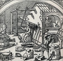 A Silver Refinery, 1556, (1917). Artist: Unknown