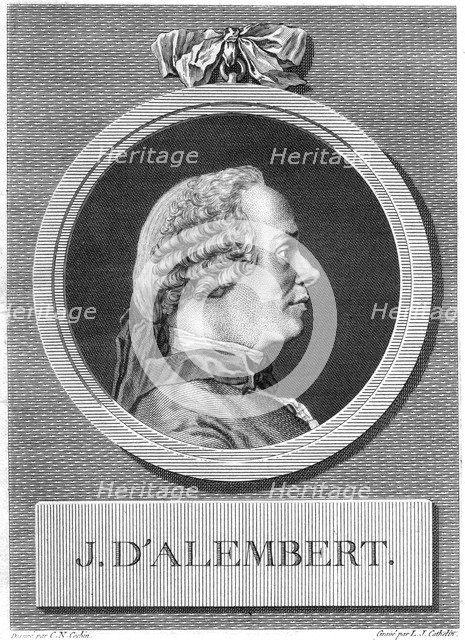 Jean le Rond d'Alembert, French philosopher and mathematician, late 18th century. Artist: Louis Jacques Cathelin
