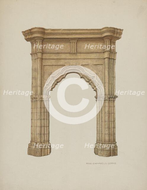 Archway, c. 1940. Creator: Rose Campbell-Gerke.