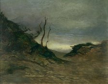 Landscape with bare trees, (c1880s) Creator: Petrus van der Velden.