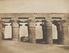 Louqsor, grande colonnade du palais, 1849-51. Creator: Maxime du Camp.