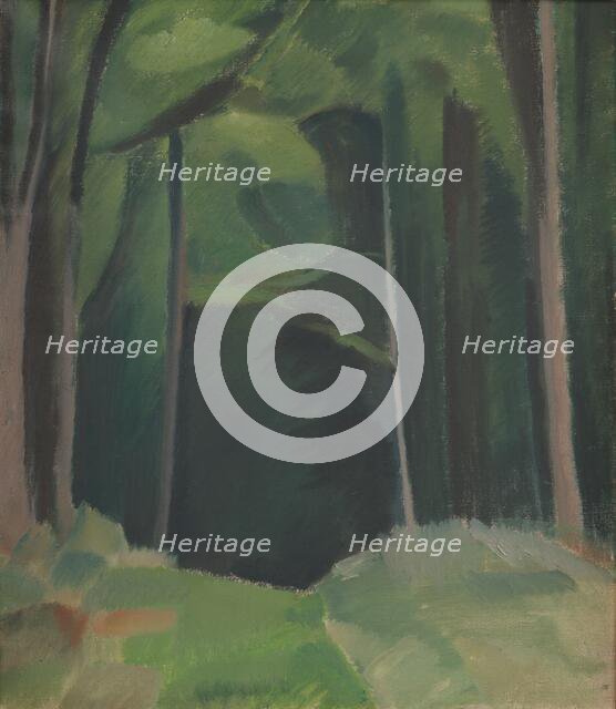 Inside the Wood;A Path in a Wood, 1917. Creator: Harald Giersing.