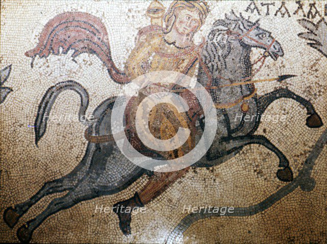 Atlanta on Horseback, Carthage Mosaic, c3rd century. Artist: Unknown.