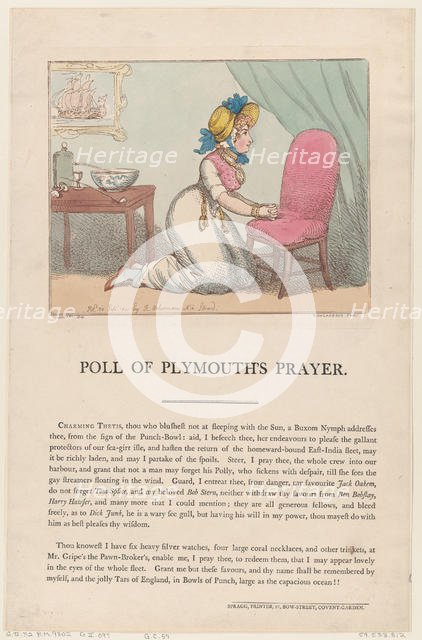 Poll of Plymouth's Prayer, September 20, 1801., September 20, 1801. Creator: Thomas Rowlandson.