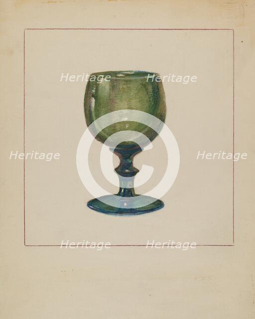 Wine Glass, 1935/1942. Creator: Agnes Karlin.