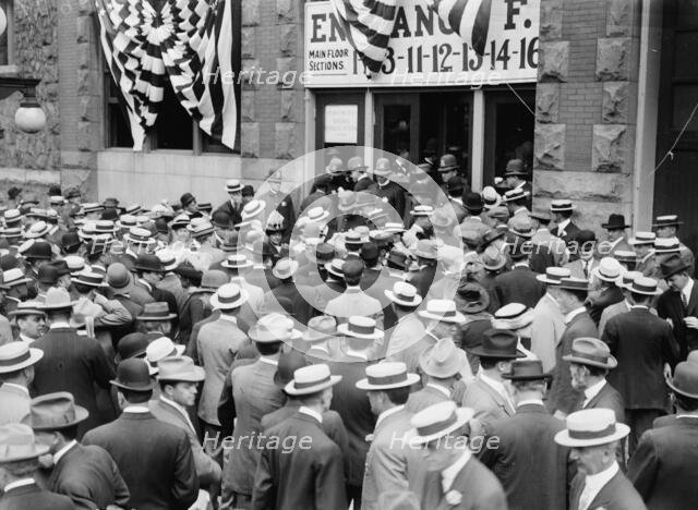 Crowd being turned back at Coliseum, 1912. Creator: Bain News Service.