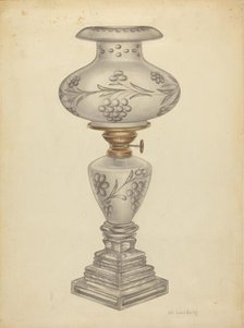 Lamp with Shade, c. 1938. Creator: Gertrude Lemberg.