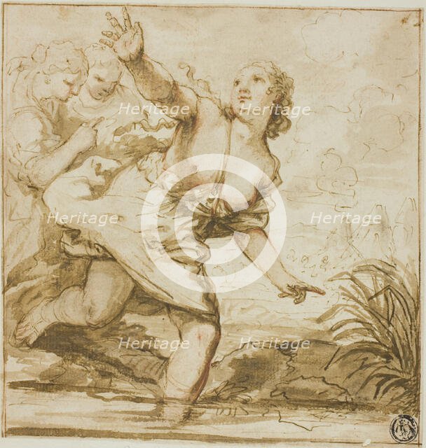 Woman in Flight, n.d. Creator: Carlo Cignani.