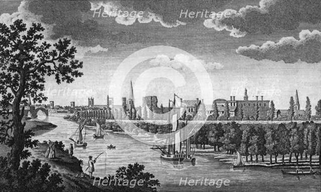 City of York and River Ouse, Yorkshire, c1776. Artist: Unknown.