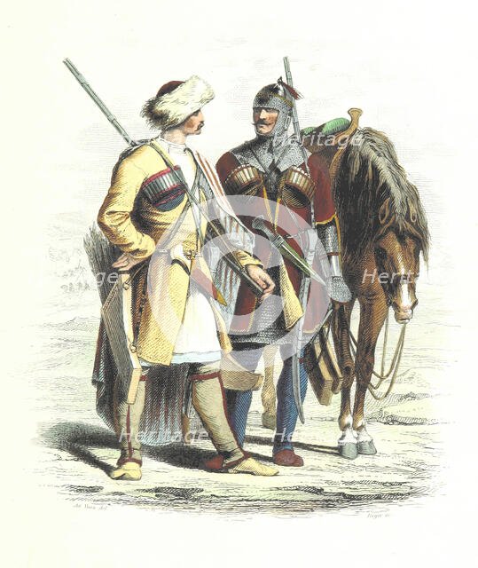 Circassian soldiers [?], 1855.  Creator: Boyer.