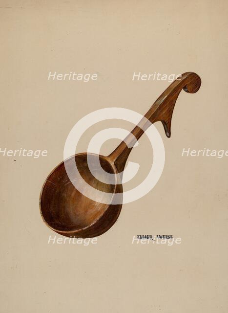Wooden Dipper, 1935/1942. Creator: Elmer Weise.
