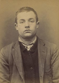 Large. Etienne, Louis. 20 ans, né le 1/1/74 à Lyon (Rhône). Tapissier. Anarchiste. 9/1/94. , 1894. Creator: Alphonse Bertillon.