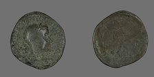 Sestertius (Coin) Portraying Emperor Gordianus, 238-244. Creator: Unknown.