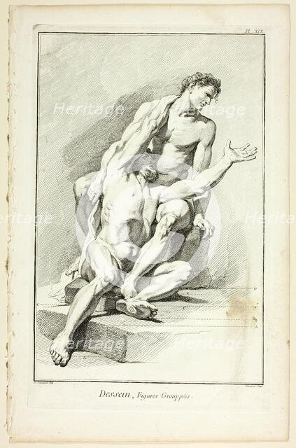 Design: Grouped Figures, from Encyclopédie, 1762/77. Creator: Benoit-Louis Prevost.