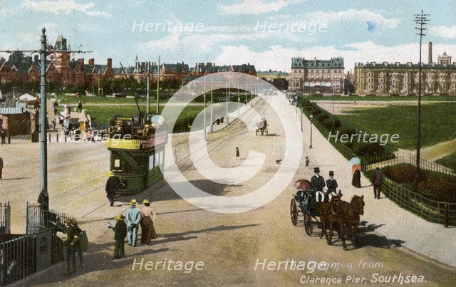 The Common from Clarence Pier, Southsea, Hampshire, c1904. Artist: Unknown