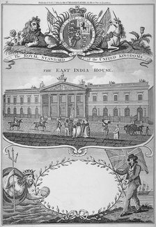 East India House, Leadenhall Street, City of London, 1821.                                           Artist: Anon