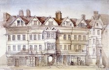 Staple Inn, Holborn, London, 1854. Artist: Thomas Colman Dibdin