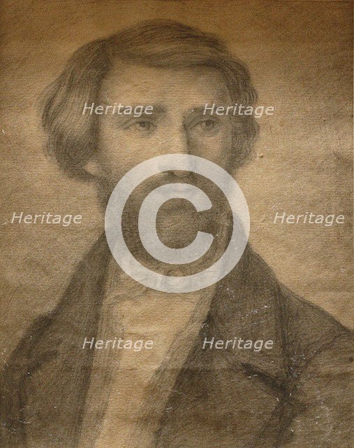 Portrait of the Composer Giuseppe Verdi (1813-1901), 1836.