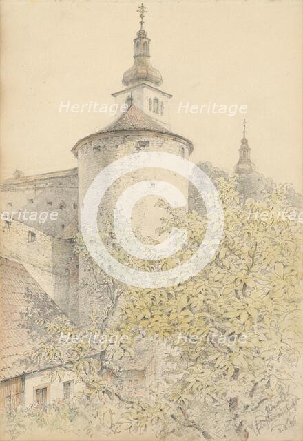 Bastion of the Banska Bystrica fortification, 1886. Creator: Karoly Lajos Libay.