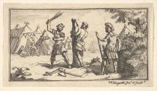 Fustigatio (John Beaver, Roman Military Punishments, 1725), after 1725. Creator: William Hogarth.