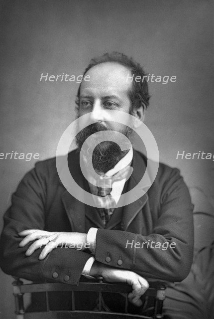 Sir James Dromgole Linton (1840-1916), English painter, 1890.Artist: W&D Downey