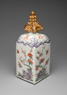 Square-Sectioned Bottle, Vienna, c. 1725. Creator: Du Paquier Porcelain Manufactory.