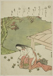 Mu: Clapping the Hands to Effect a Curse, from the series "Tales of Ise in Fashionable..., c1772/73. Creator: Shunsho.