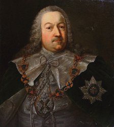 Portrait of Hermann Carl von Keyserlingk (1696-1764), Mid of the 18th century. Artist: Hagelgans, Michael Christoph (1725-1766)