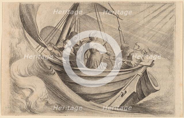 Caesar Crossing Stormy Seas, 1634. Creator: Willem Basse.