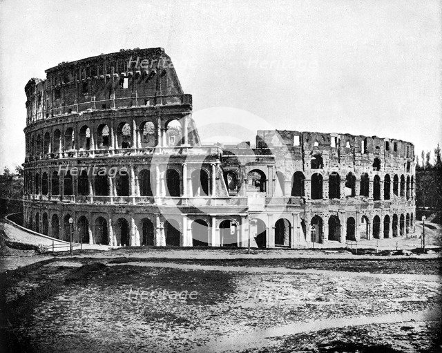 Exterior of the Colosseum, Rome, 1893.Artist: John L Stoddard