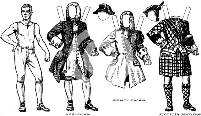 'Gallery of Historic Costume: What People Wore in Early Georgian Days', c1934. Artist: Unknown.