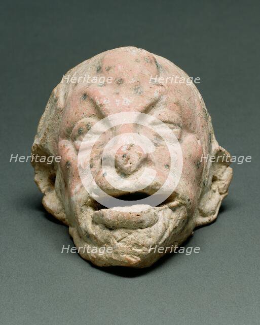 Two Miniature Theatrical Masks, 3rd century BC. Creator: Unknown.