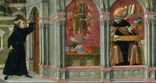 Saint Augustine's Vision of Saints Jerome and John the Baptist, 1476. Creator: Matteo di Giovanni.