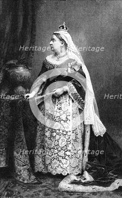 Queen Victoria in her state robes, 1887 (1900).Artist: Walery