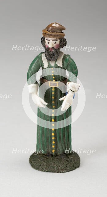 Man in Green Robe, France, 18th century. Creator: Verres de Nevers.