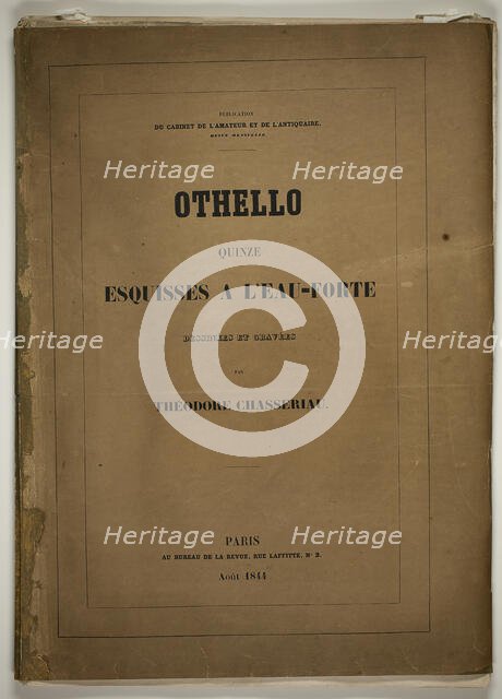 Frontispiece, from Othello, 1844. Creator: Theodore Chasseriau.