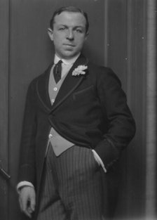 Beaufort, Count de, portrait photograph, 1914 Mar. 24. Creator: Arnold Genthe.