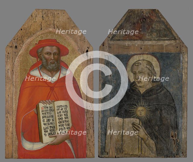 Saint Jerome (obeverse), Saint Nicholas of Tolentino (reverse), between 1370-1380. Creator: Lippo d'Andrea.