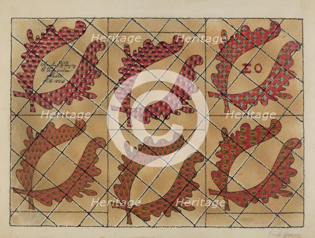 Quilt, c. 1936. Creator: Frank Nelson.