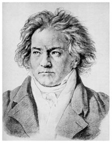 Ludwig von Beethoven, German composer, c1818-1822 (1956). Artist: Unknown