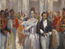 Alexander Pushkin with his wife at the ball. Creator: Ulyanov, Nikolai Pavlovich (1875-1949).