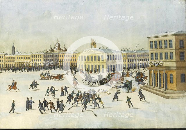 The Assassination of Alexander II on 13 March 1881, 1881-1882. Artist: Russian master  