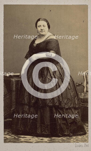 Portrait of the opera singer Marietta Alboni (1826-1894) , 1862. Creator: Disdéri, André Adolphe-Eugène (1819-1889).