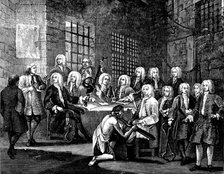 Centenary of John Howard, Prison Reformer: committee inquiring into the Fleet Prison, 1729, (1890). Creator: Unknown.