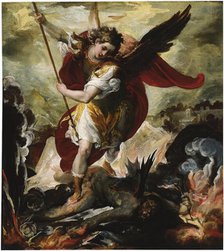 The Archangel Michael overthrowing Lucifer, 1656. Creator: Francesco Maffei.