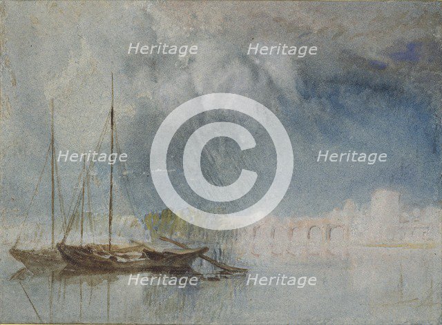 Nantes: Pont Pirmil, c1830. Artist: JMW Turner.