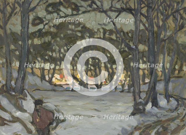 Winter Study from Djurgården, Stockholm, 1921. Creator: Anna Katarina Boberg.