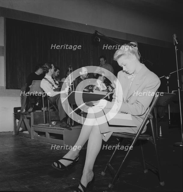 Portrait of June Christy, 1947 or 1948. Creator: William Paul Gottlieb.