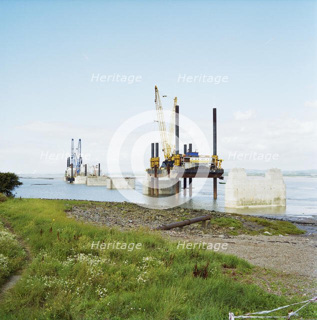 Second Severn Crossing, M4, New Passage, Pilning and Severn Beach, Gloucestershire, 13/08/1993. Creator: John Laing plc.